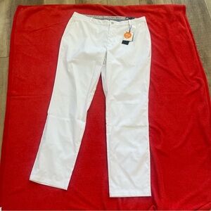 NWT Puma DEALER Pant Elevated Style Straight 40/34 White Stretch Waist UPF READ!